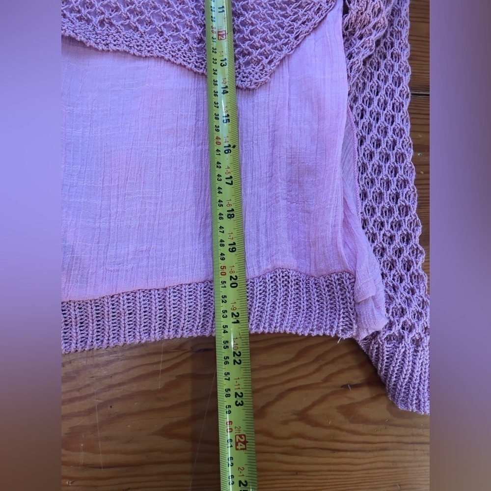 Simon Chang the collection pink button up crochet shirt - Picture 10 of 10